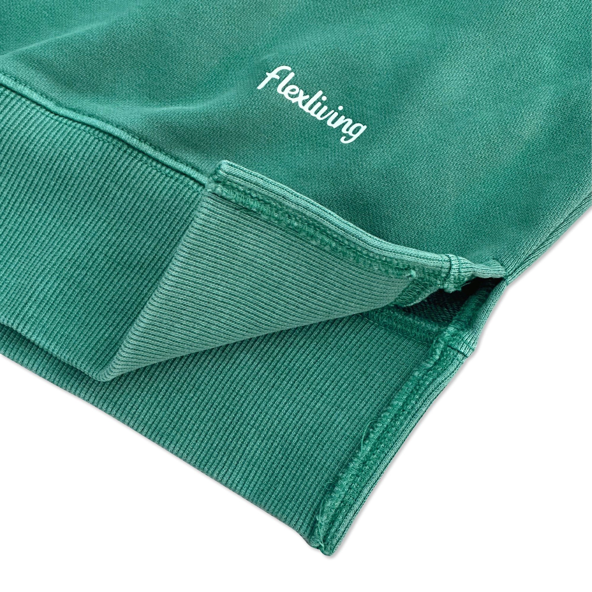 Retro Washed Terry Crewneck - Green sold by Flex Living product image thumbnail 5