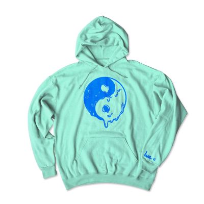 Unisex Hoodie - Yin Yang Drip - Mint sold by Flex Living