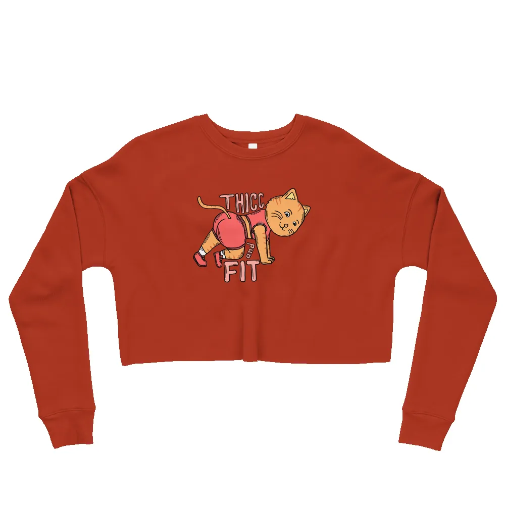 THICC AND FIT CROP SWEATSHIRT sold by Flex Living product image thumbnail 5