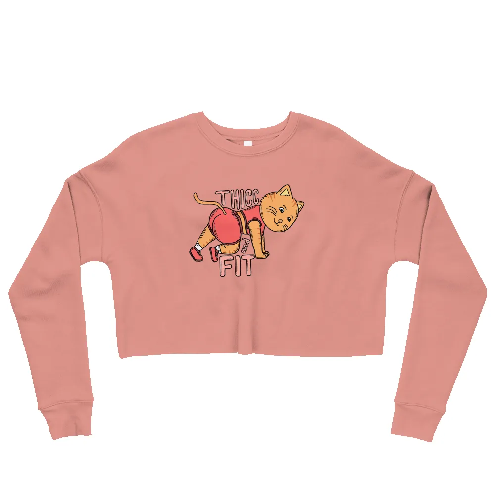 THICC AND FIT CROP SWEATSHIRT sold by Flex Living product image thumbnail 4