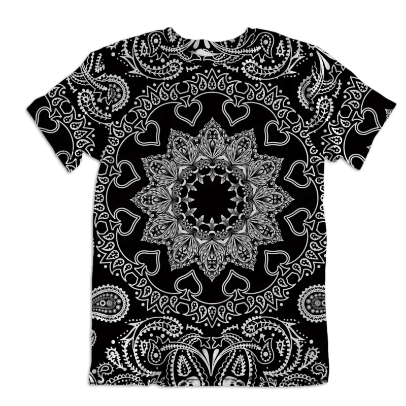 Unisex Cotton Tee - Paisley Pattern sold by Flex Living