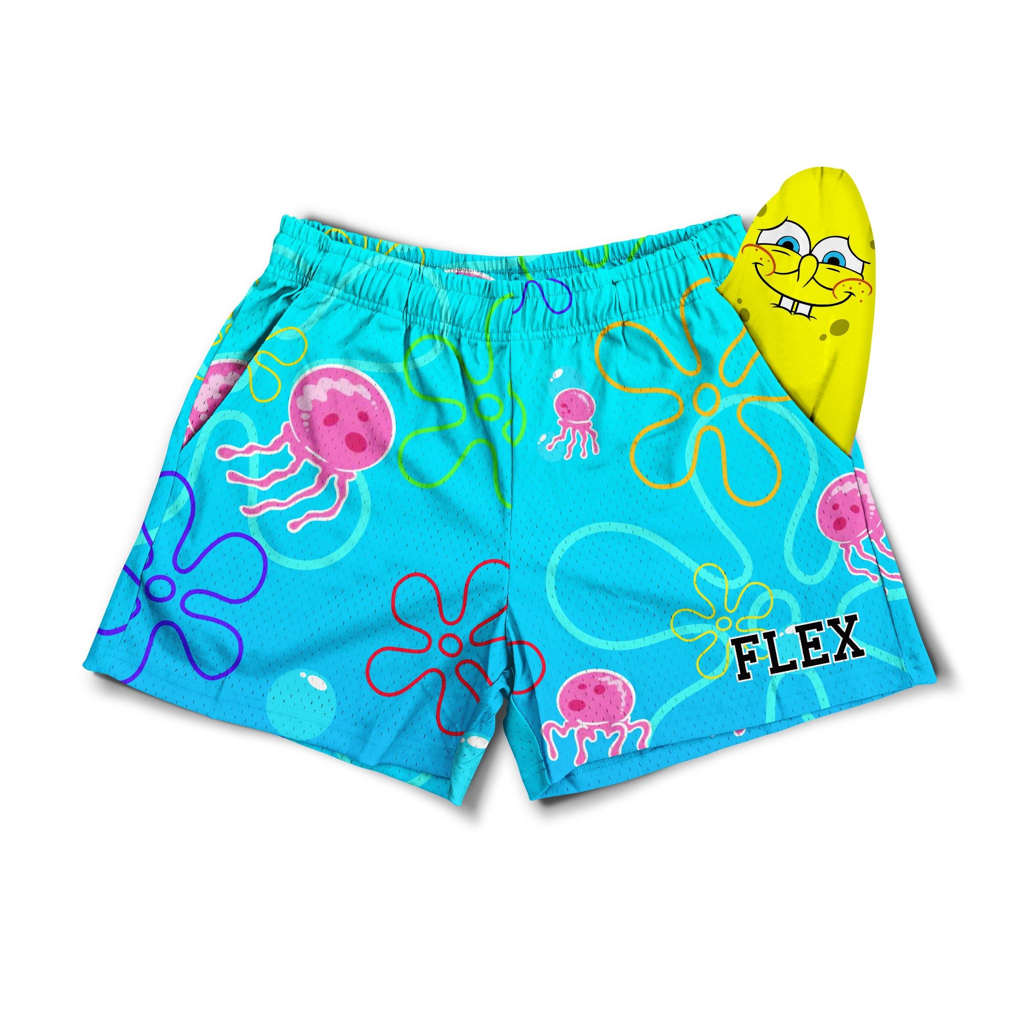 Mesh Flex Shorts 5" - Undersea Parody sold by Flex Living