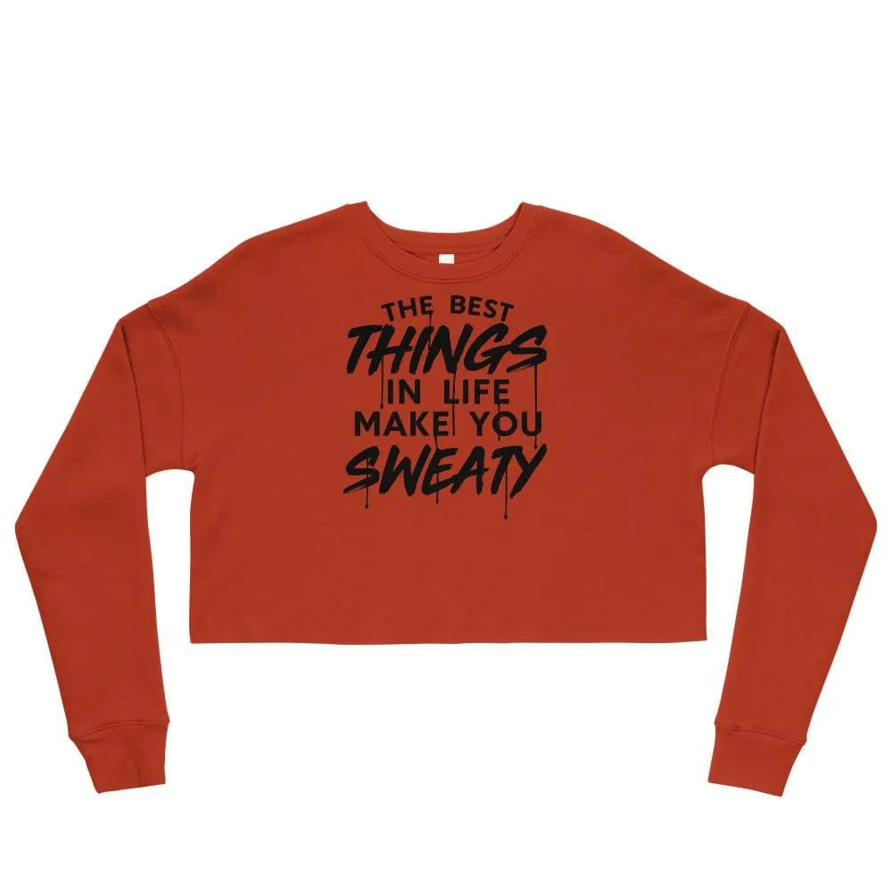 The Best Things In Life Make You Sweaty Crop Sweatshirt sold by Flex Living product image thumbnail 3