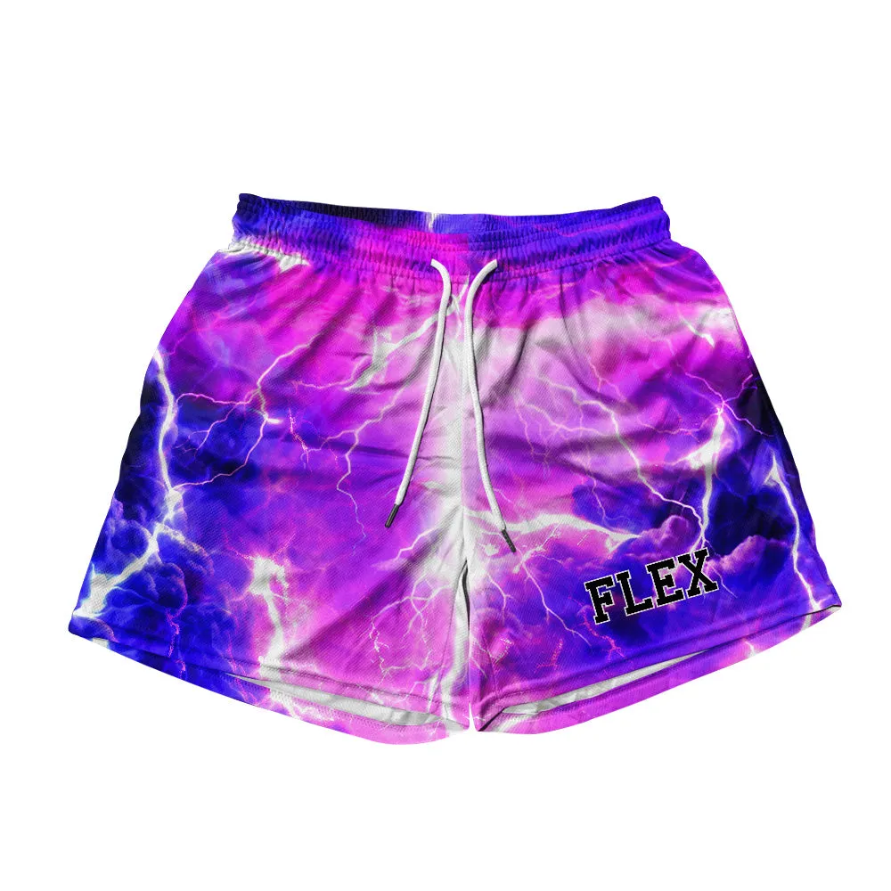 Basic Mesh Short - Purple Lightning sold by Flex Living