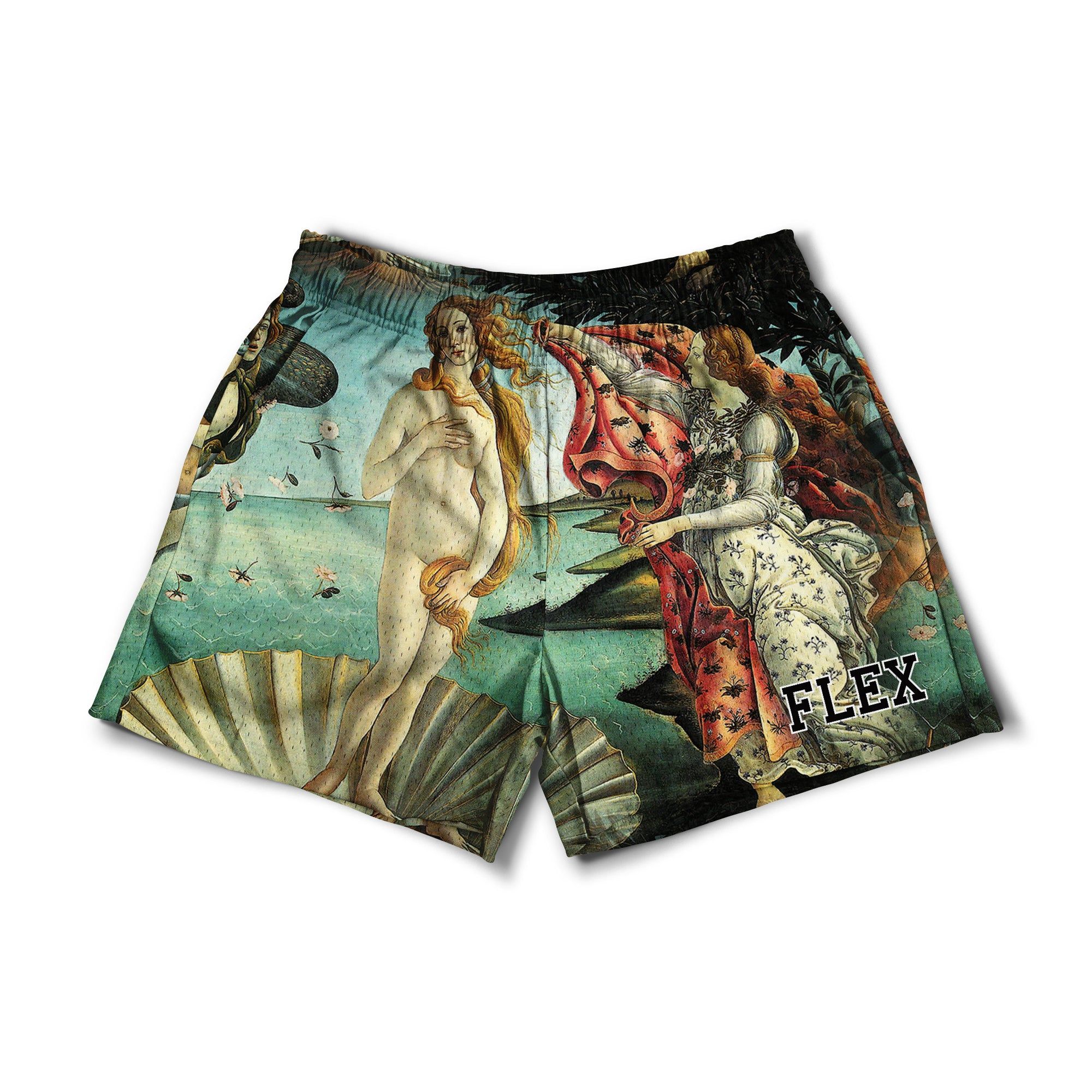 Mesh Flex Shorts 5" - Birth Of Venus sold by Flex Living