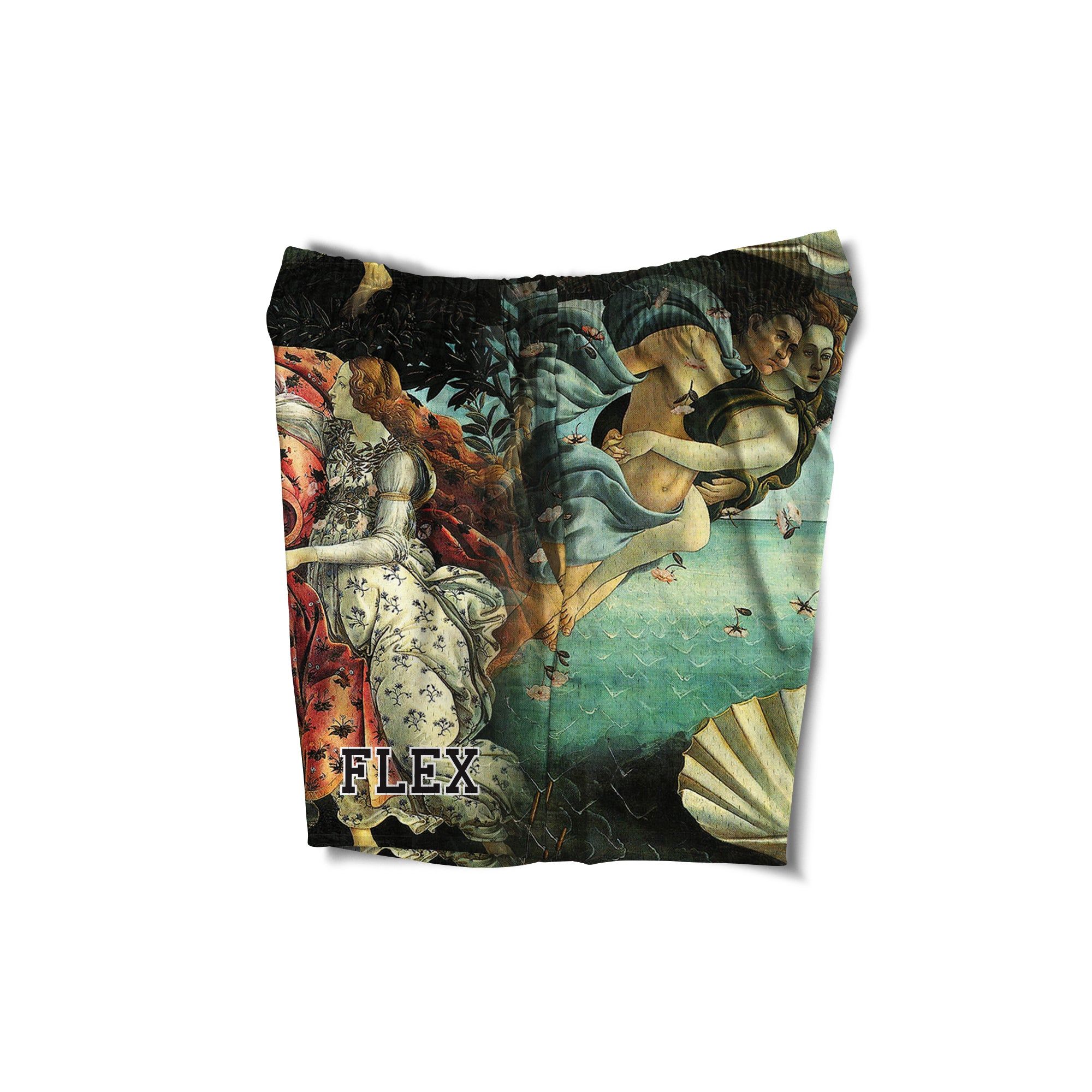 Mesh Flex Shorts 5" - Birth Of Venus sold by Flex Living product image thumbnail 4