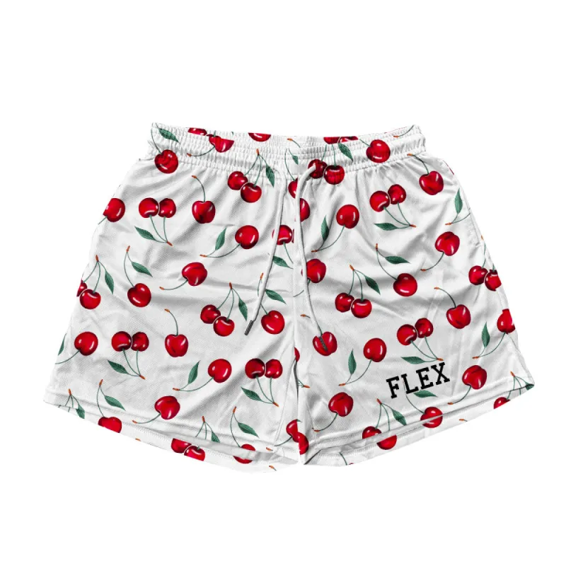 Basic Mesh Short - Cherries sold by Flex Living