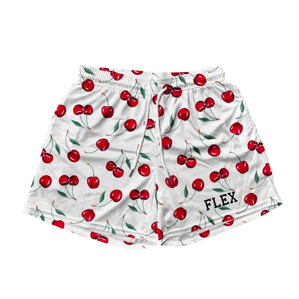 Basic Mesh Short - Cherries sold by Flex Living