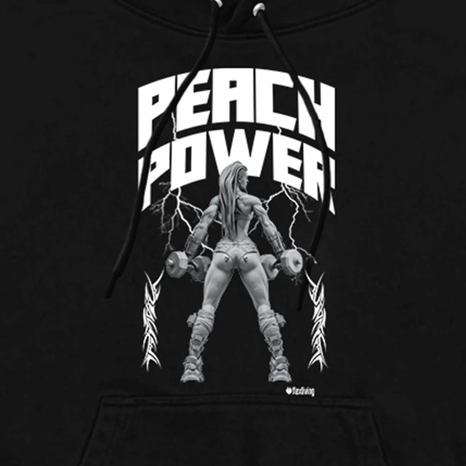 Peach Power Unisex Hoodie sold by Flex Living product image thumbnail 2