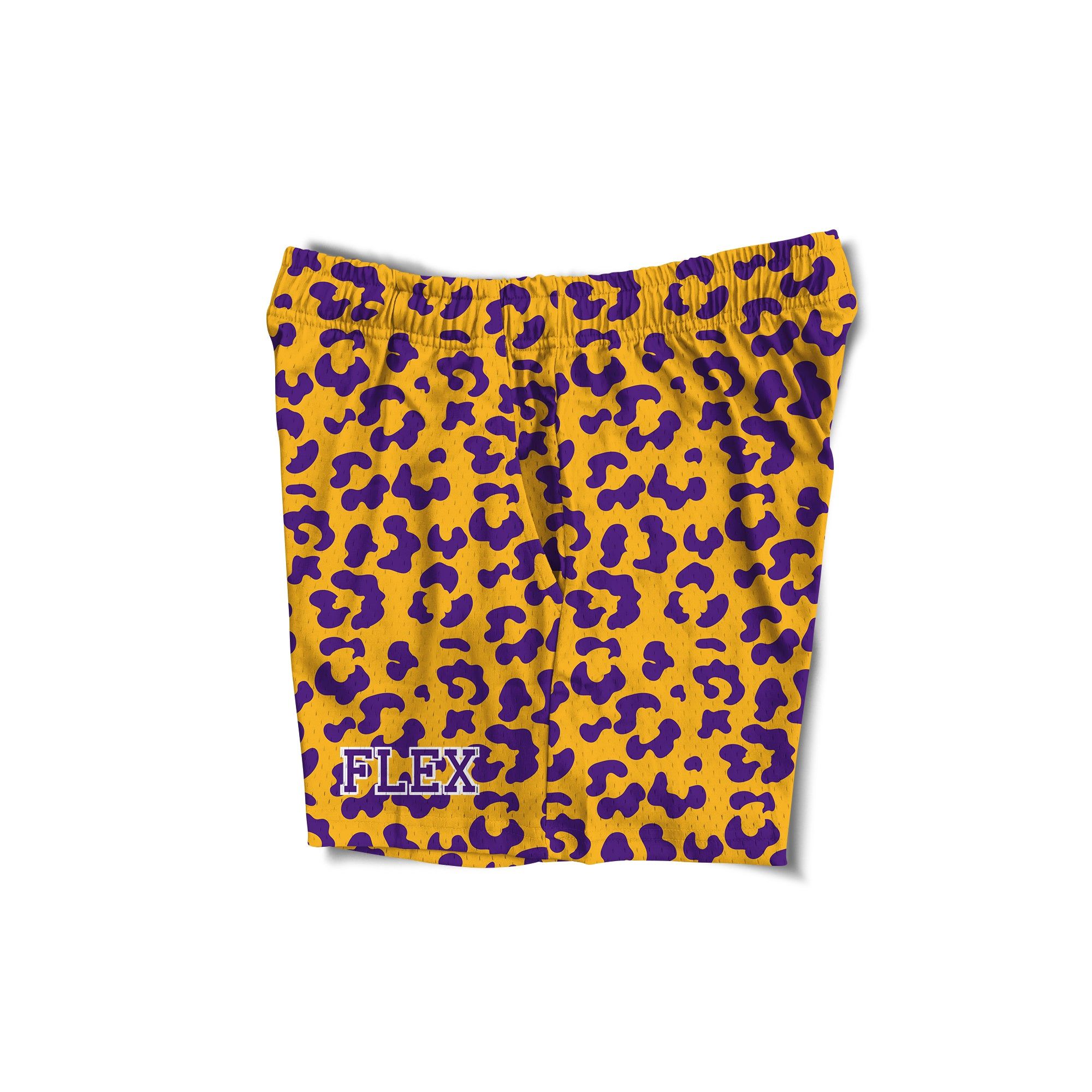 Mesh Flex Shorts 5" - Purple and Gold Leopard sold by Flex Living product image thumbnail 4