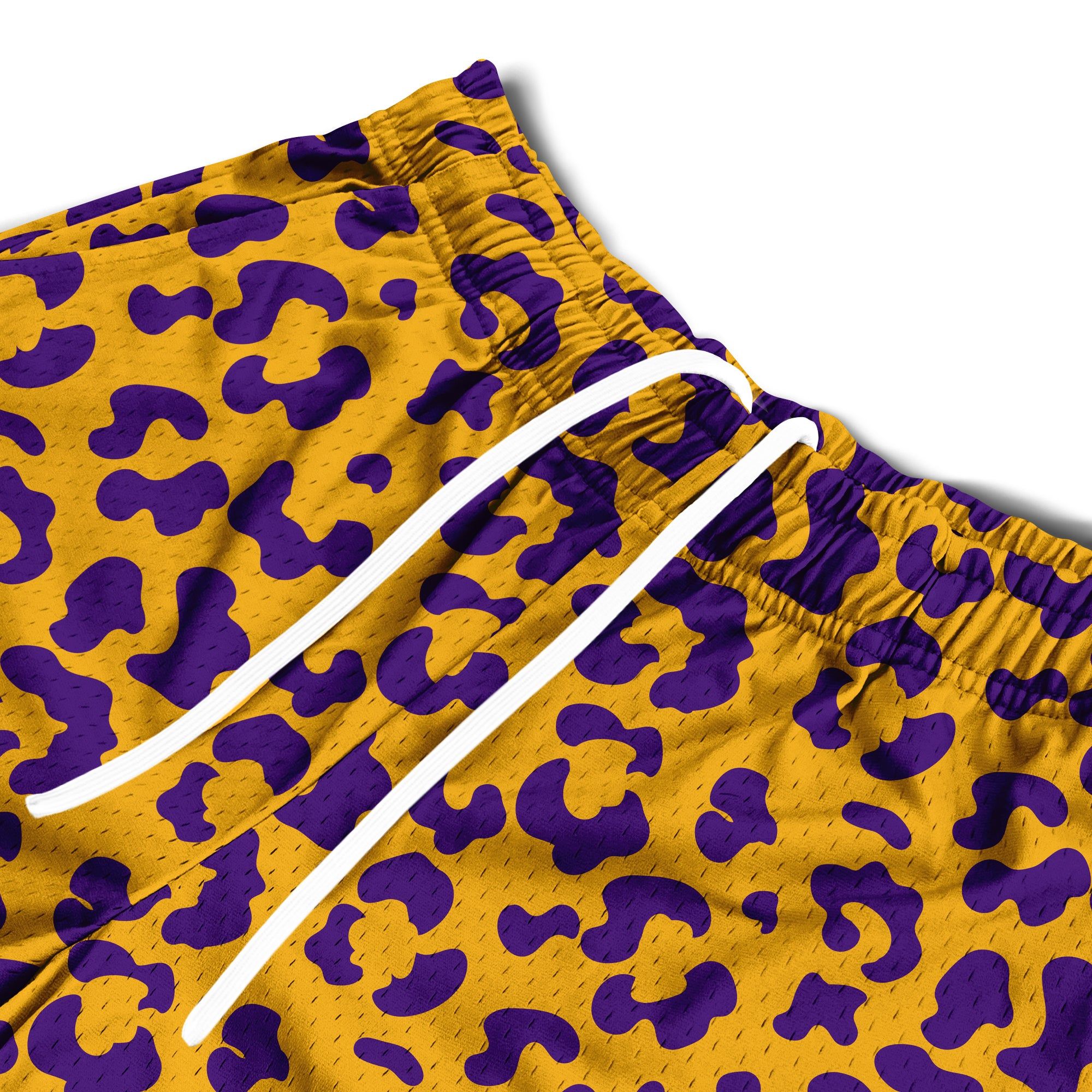 Mesh Flex Shorts 5" - Purple and Gold Leopard sold by Flex Living product image thumbnail 2
