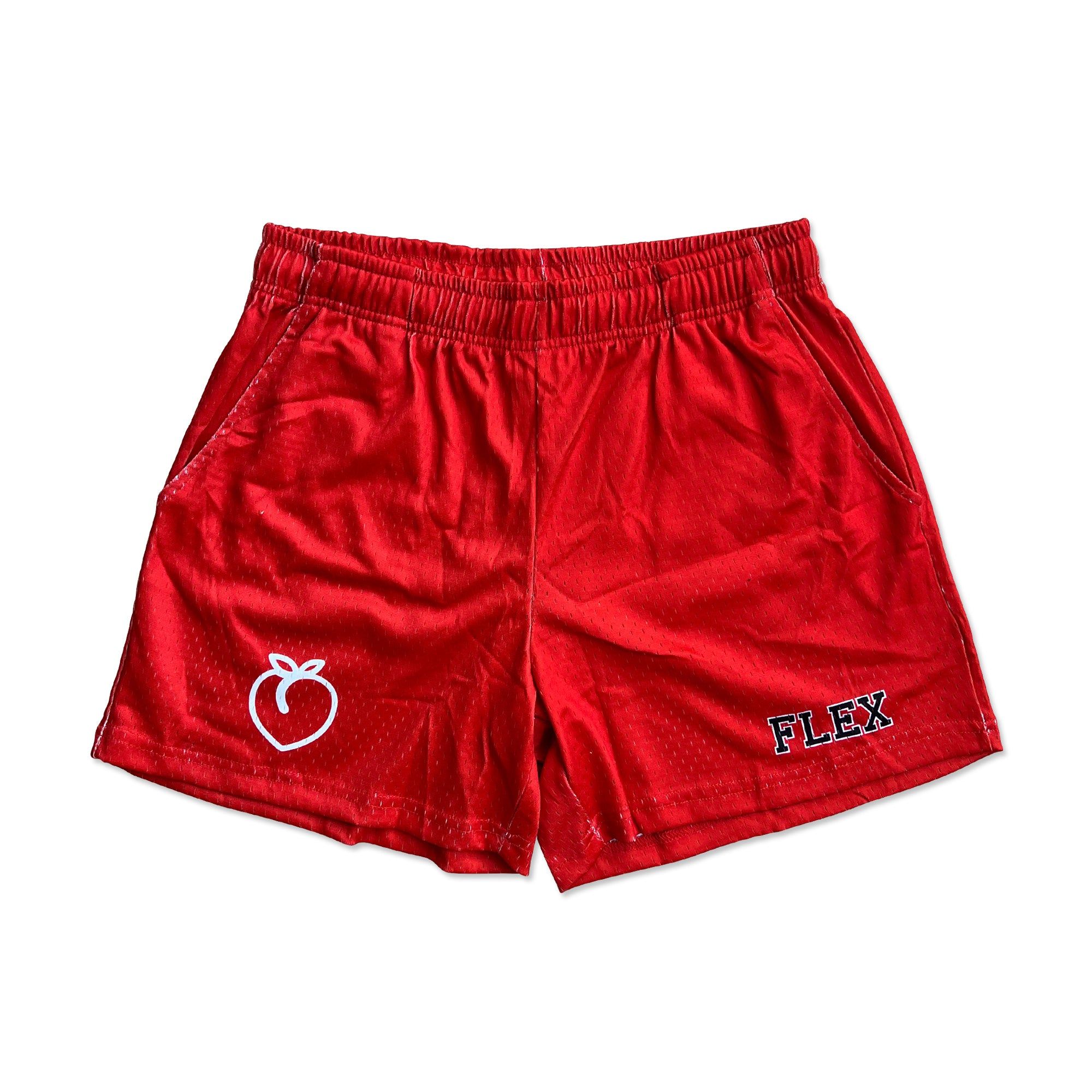 Mesh Flex Shorts 5" - Red (50% OFF!) sold by Flex Living