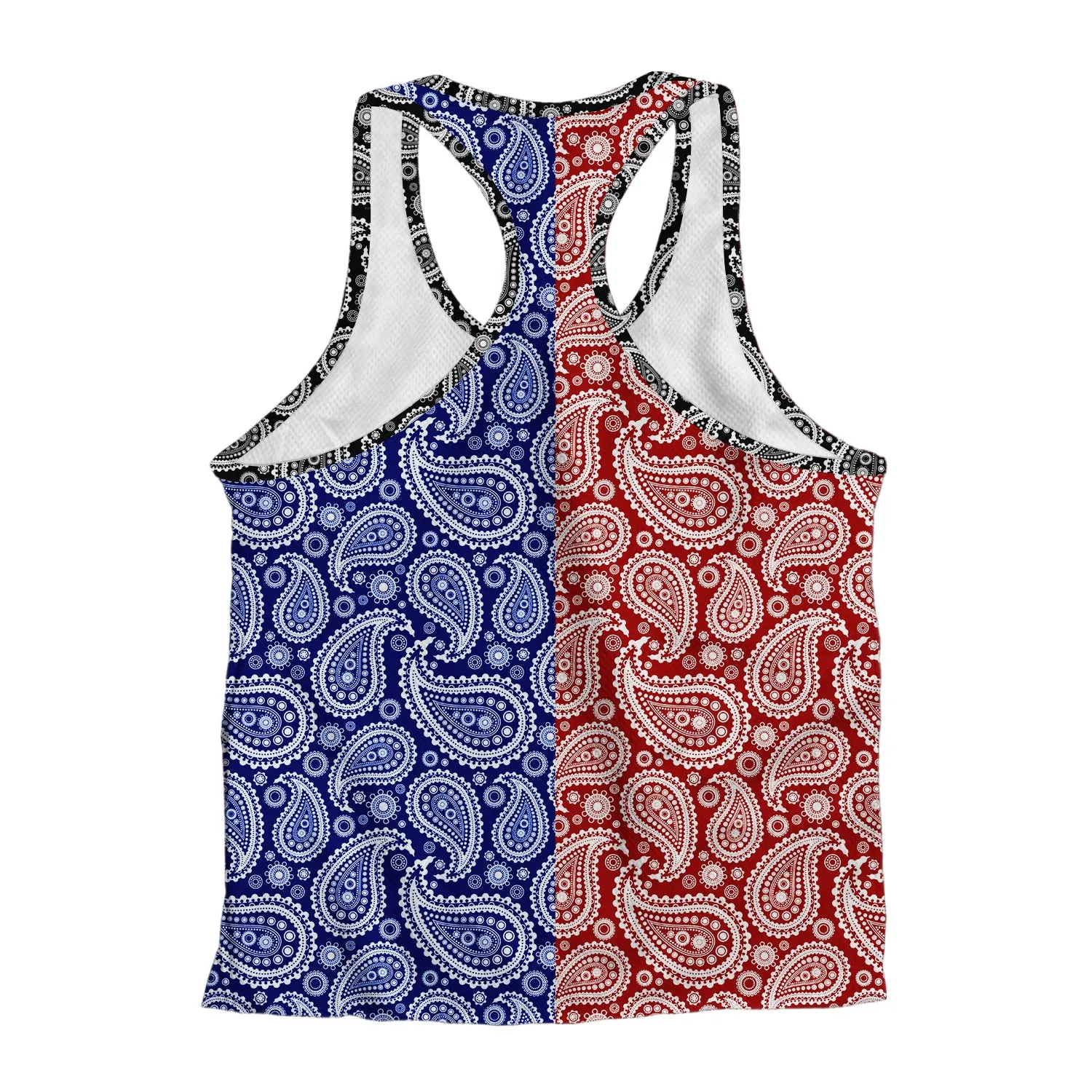 Printed Jersey Tank - Paisley Red and Blue sold by Flex Living product image thumbnail 2