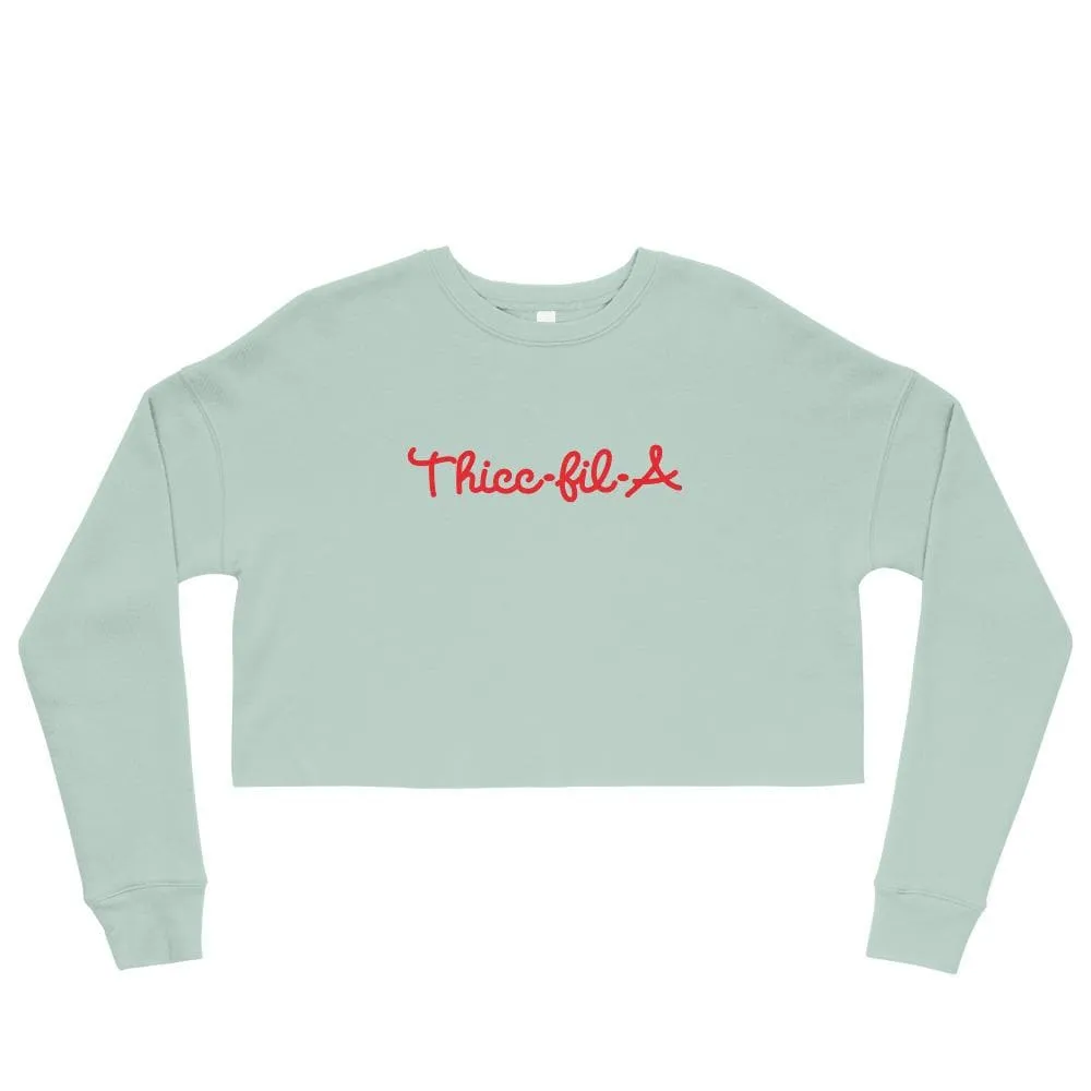 Thicc Fil A Crop Sweatshirt sold by Flex Living product image thumbnail 3