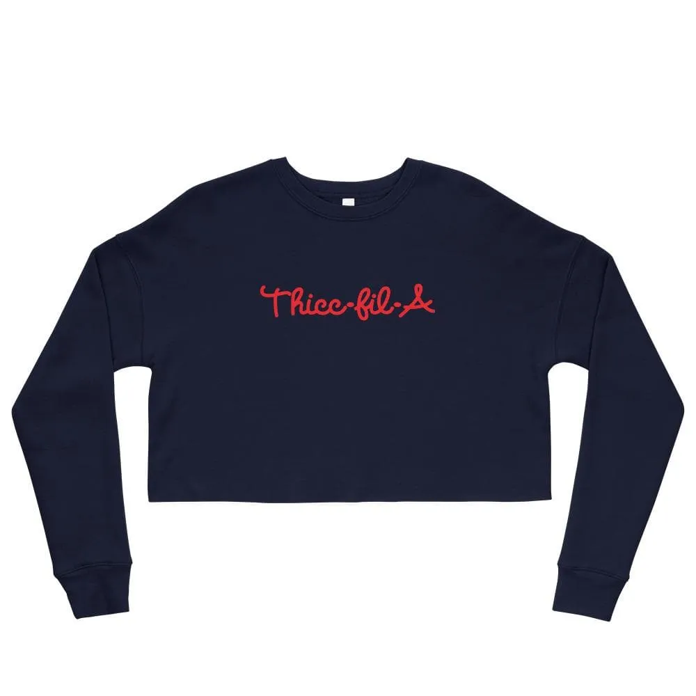 Thicc Fil A Crop Sweatshirt sold by Flex Living product image thumbnail 2