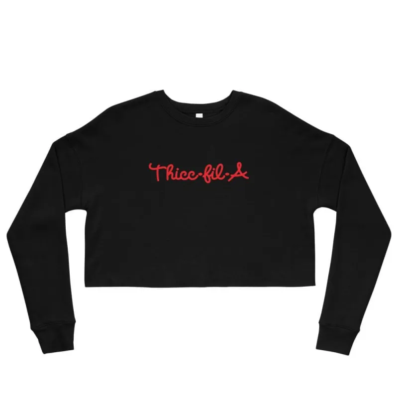 Thicc Fil A Crop Sweatshirt sold by Flex Living