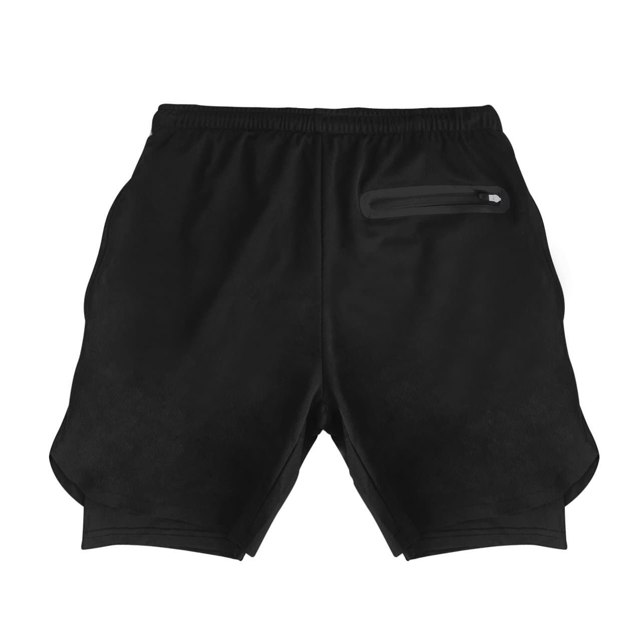 Men's Active Shorts (Compression Lined W/ Pocket) - Black/Black sold by Flex Living product image thumbnail 3