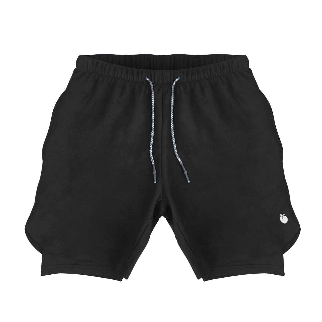 Men's Active Shorts (Compression Lined W/ Pocket) - Black/Black sold by Flex Living