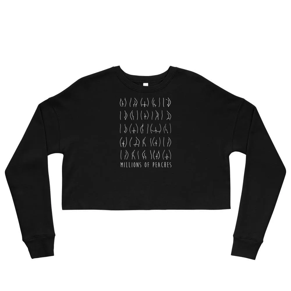 Millions Of Peaches Crop Sweatshirt - Black & White sold by Flex Living