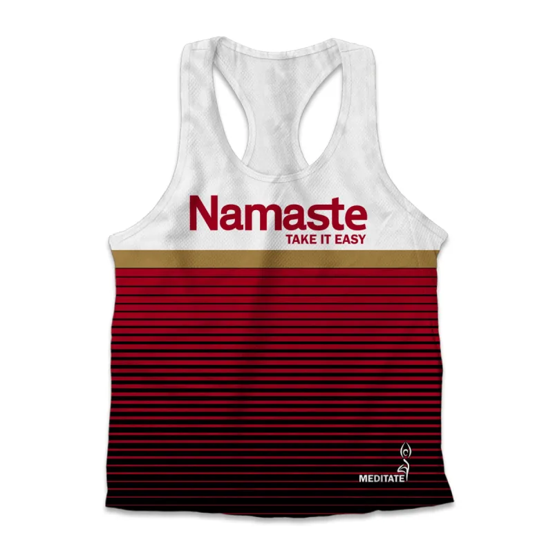 Printed Jersey Tank - Namaste Take It Easy sold by Flex Living
