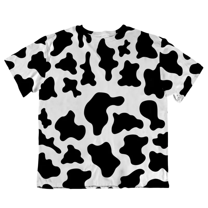 Unisex Oversized Tee - Cow Print sold by Flex Living