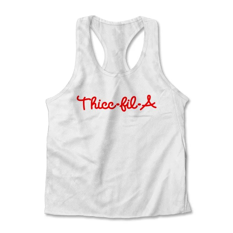 Printed Jersey Tank - Thicc-fil-A sold by Flex Living