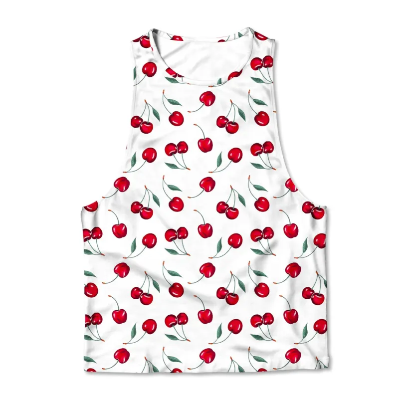 Printed Muscle Tank - Cherries sold by Flex Living