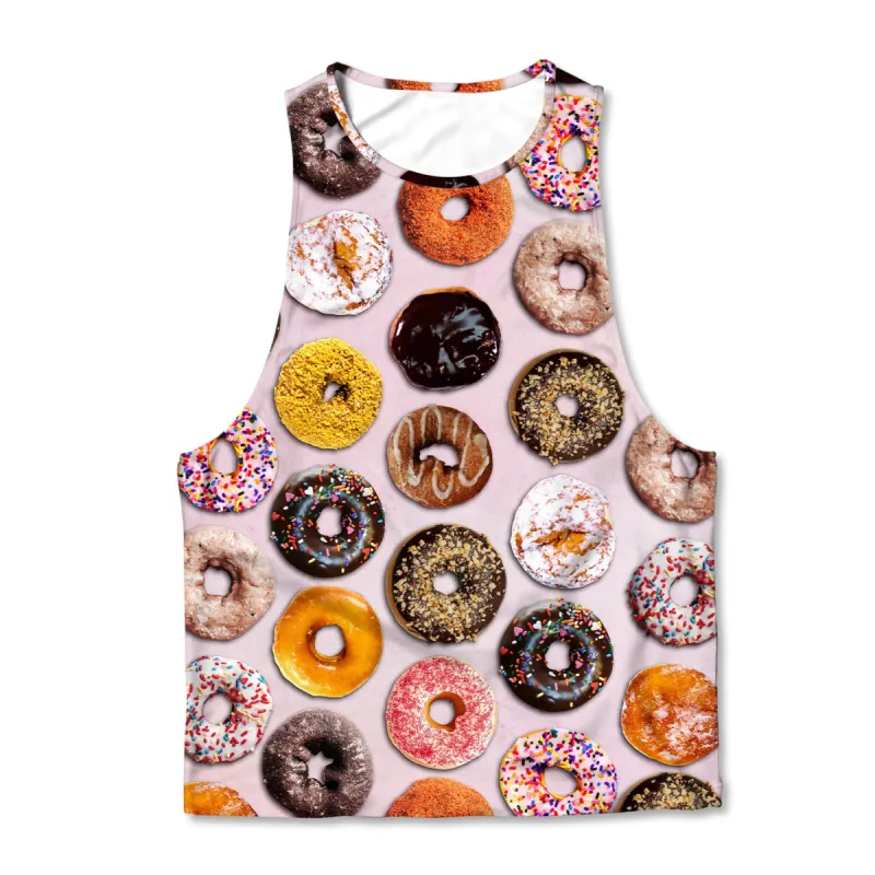 Printed Muscle Tank - Donuts sold by Flex Living
