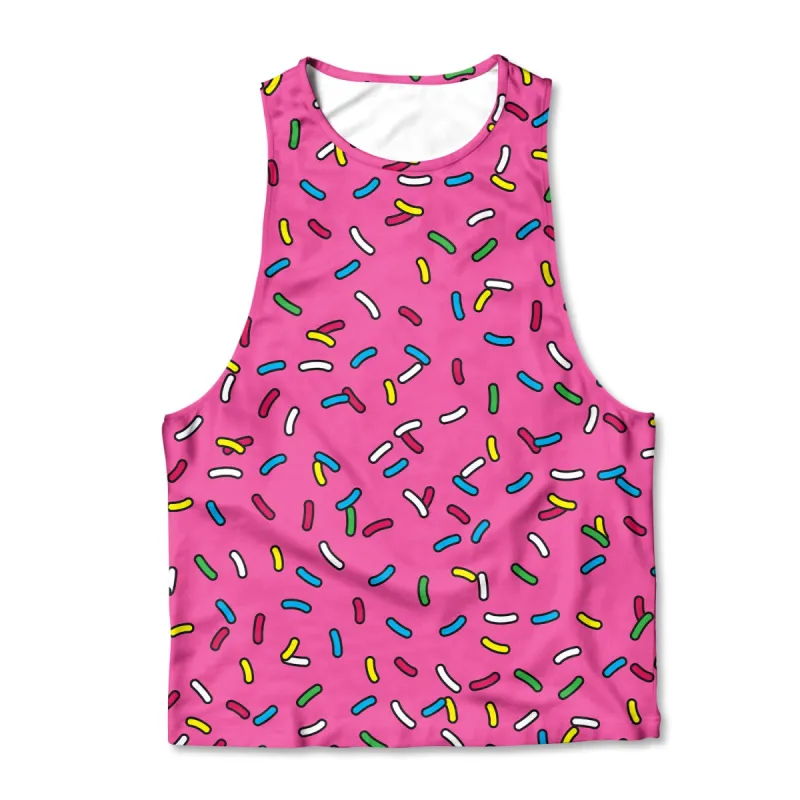 Printed Muscle Tank - Cartoon Sprinkles sold by Flex Living
