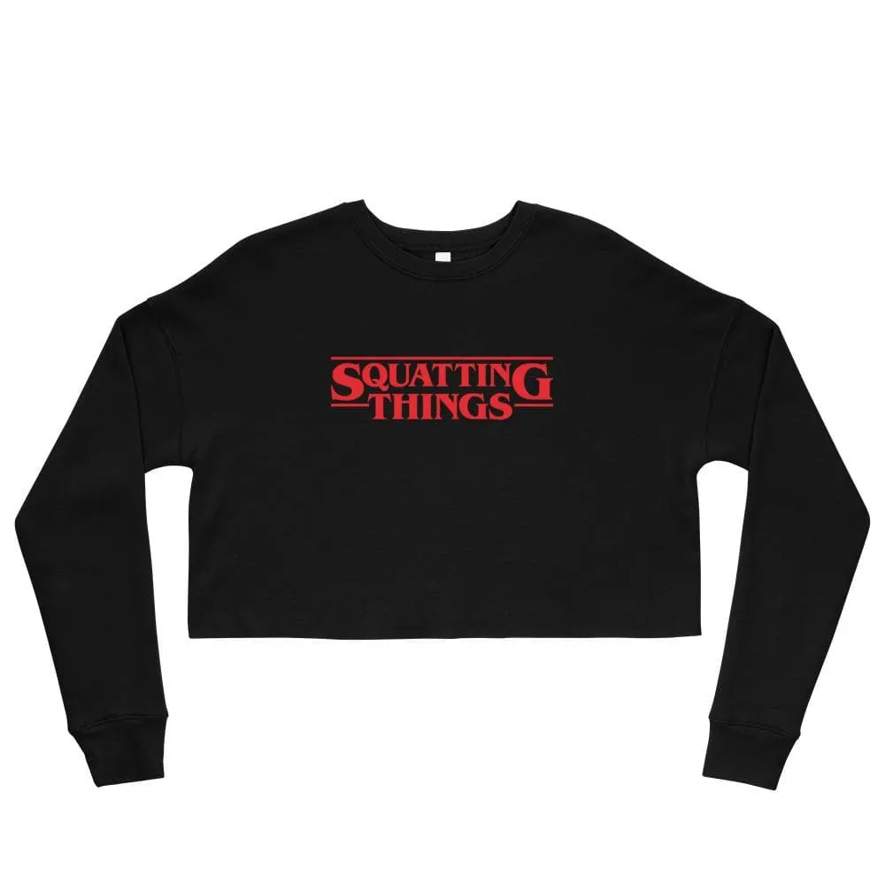 Squatting Things Crop Sweatshirt sold by Flex Living