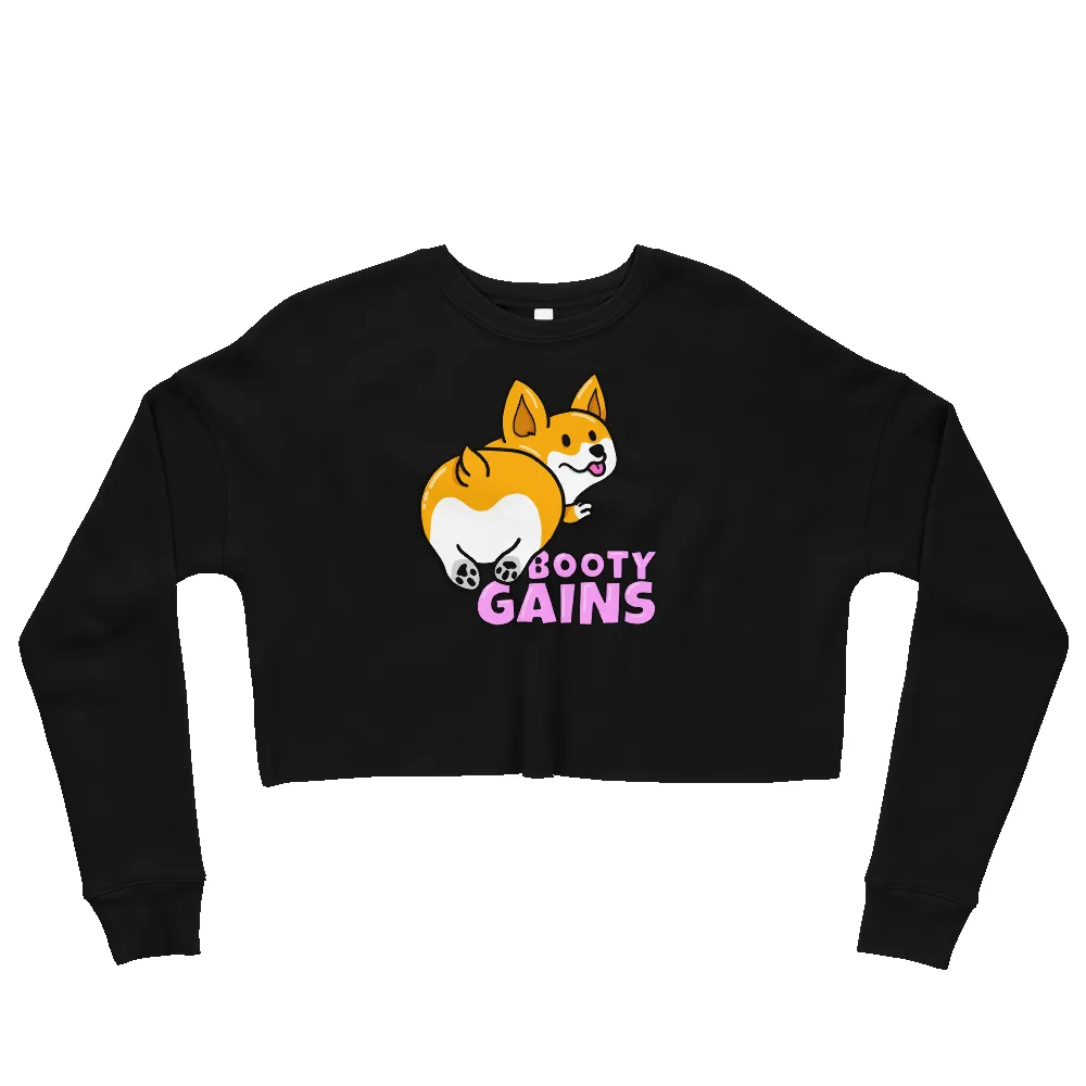 NOTICE MY SQUAT GAINS CROP SWEATSHIRT sold by Flex Living product image thumbnail 3