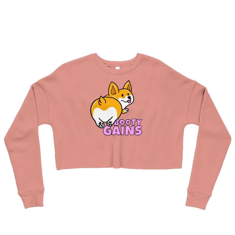 NOTICE MY SQUAT GAINS CROP SWEATSHIRT sold by Flex Living product image thumbnail 2