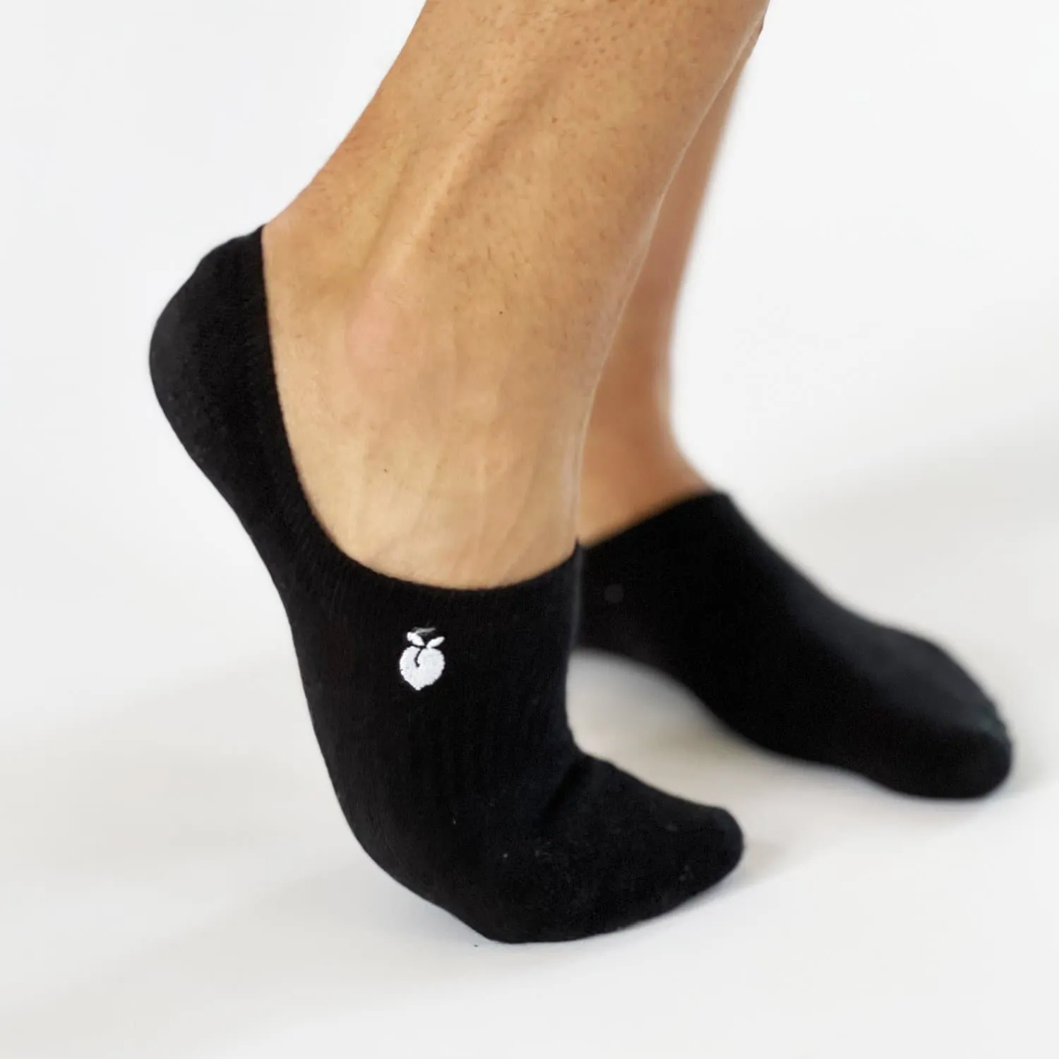 Peach Icon Cushioned No-Show Socks - Black sold by Flex Living product image thumbnail 5