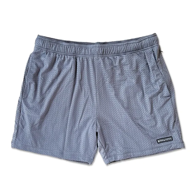 Mesh Tech Lounge Short 5" - Gray sold by Flex Living