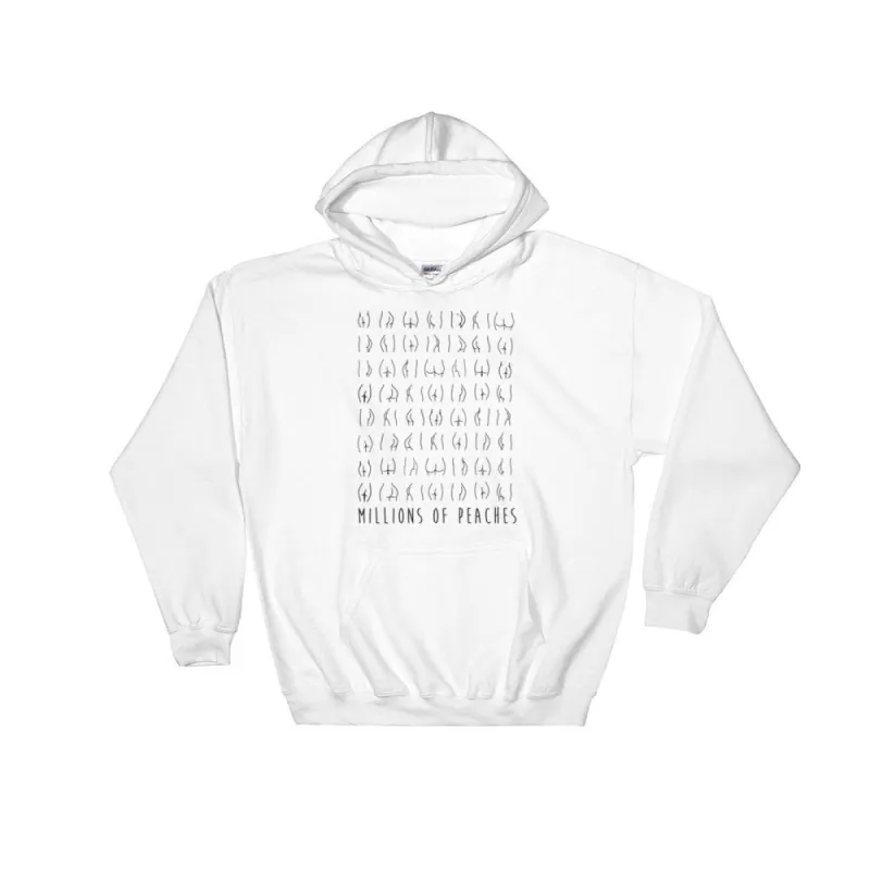 Millions Of Peaches Hoodie - Black & White sold by Flex Living