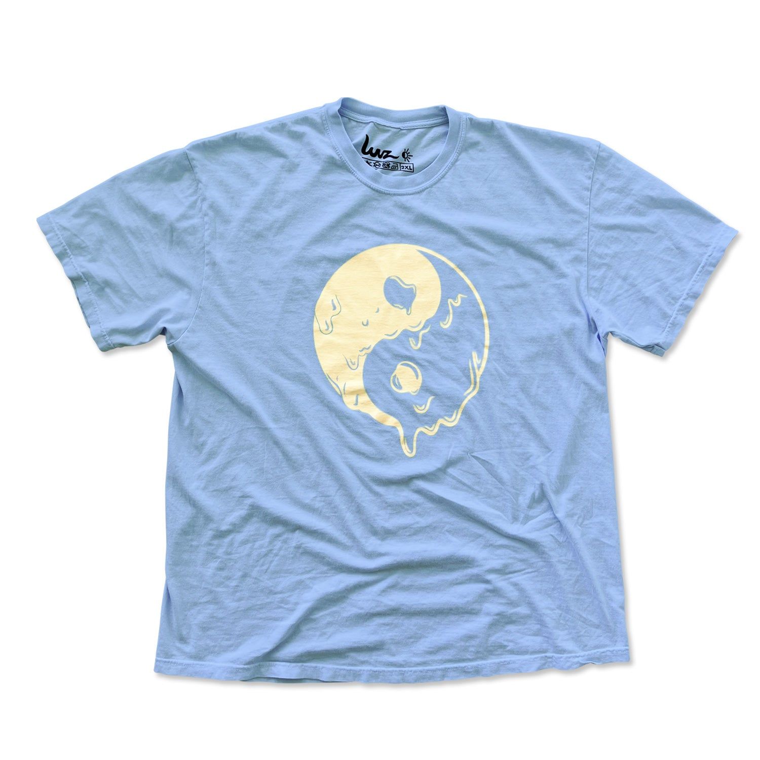 Unisex Oversized Tee - Yin Yang Drip - Blue sold by Flex Living