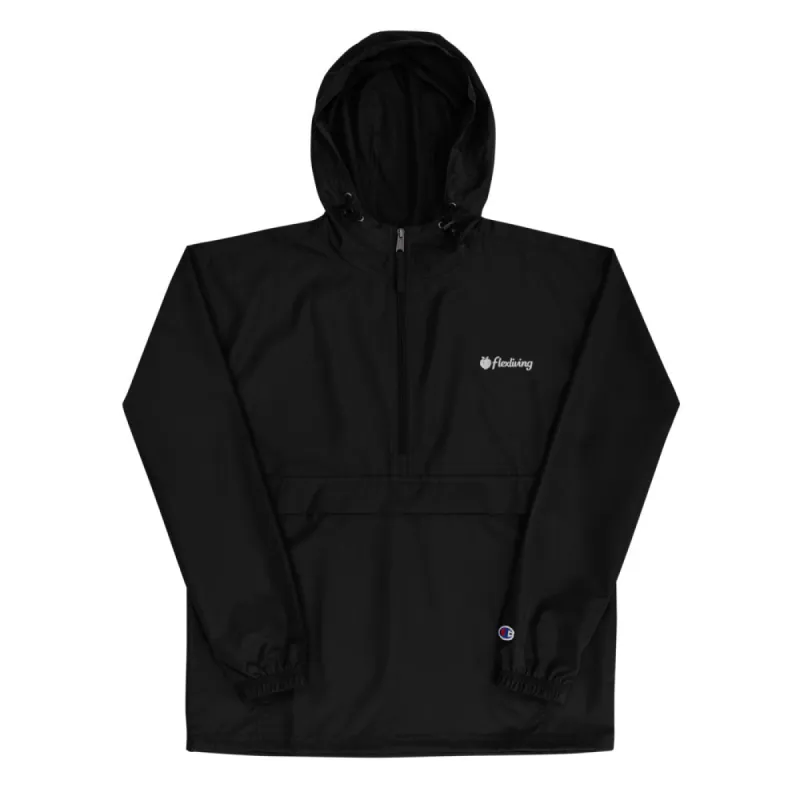 Flexliving Logo Embroidered Champion Packable Jacket sold by Flex Living