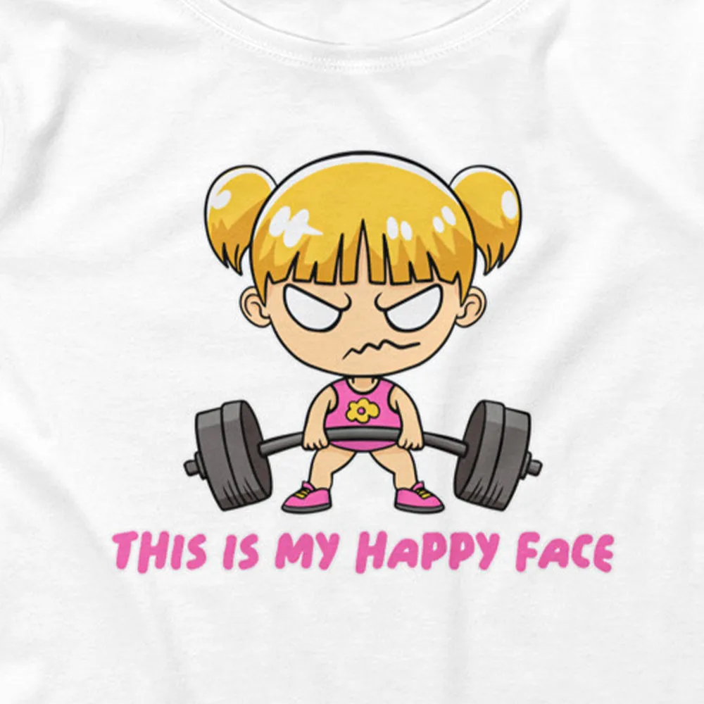 This Is My Happy Face Crop Tee sold by Flex Living product image thumbnail 2