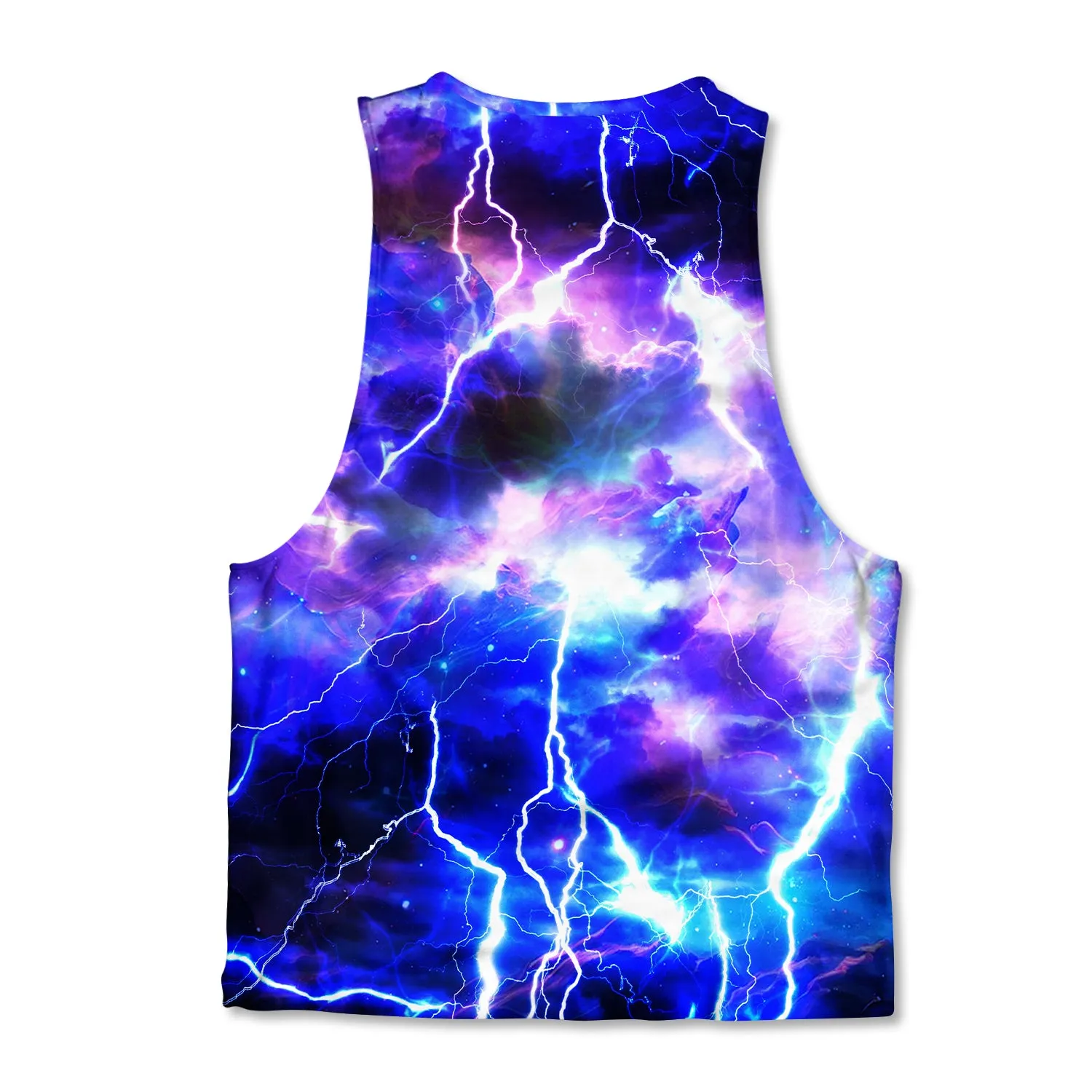 Printed Muscle Tank - Blue Lightning sold by Flex Living product image thumbnail 2