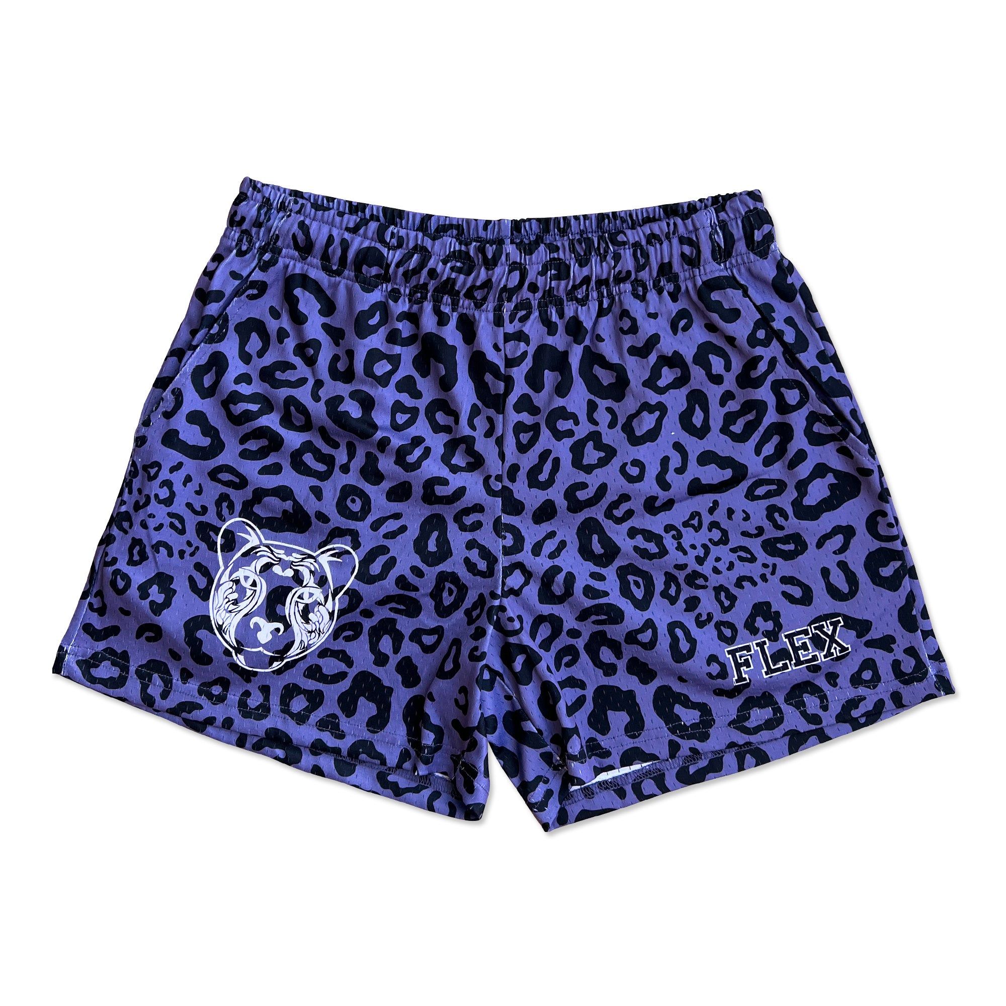 Mesh Flex Shorts 5" - Panther Print sold by Flex Living