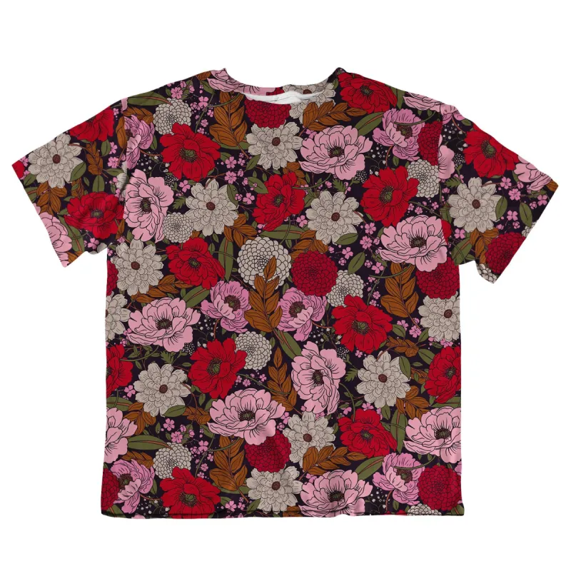Unisex Oversized Tee - Retro Flowers sold by Flex Living