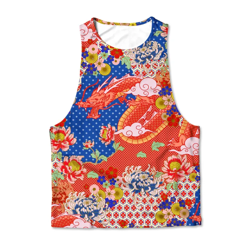 Printed Muscle Tank - Dragon made by Flex Living