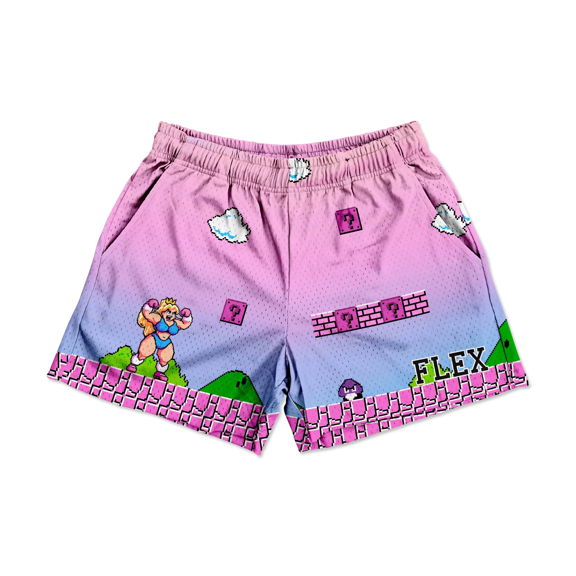 Mesh Flex Shorts 5" - Peach Power sold by Flex Living