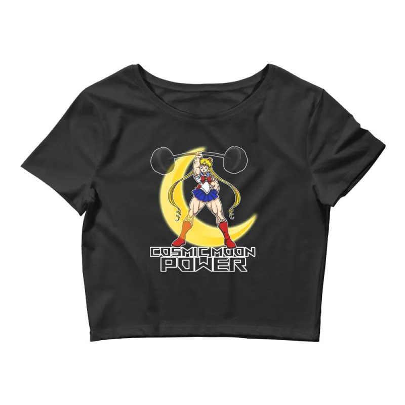 Cosmic Moon Power Crop Tee sold by Flex Living