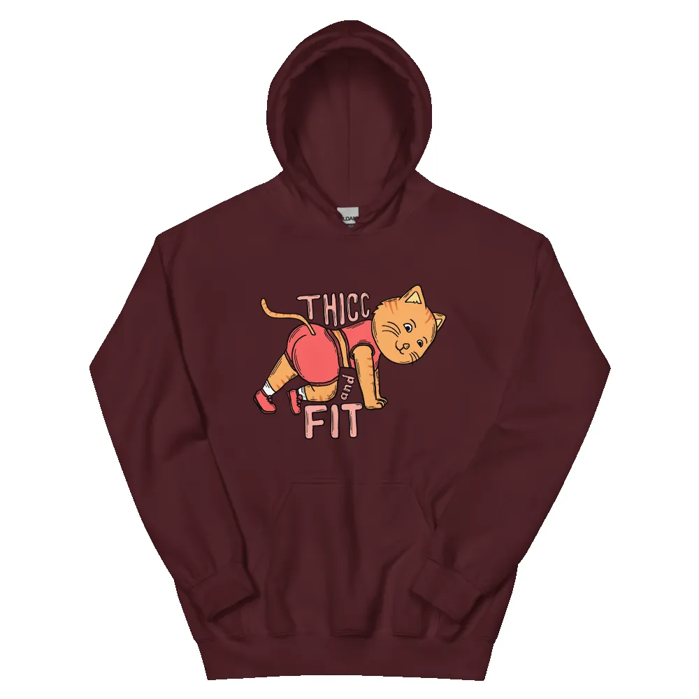 THICC AND FIT UNISEX HOODIE sold by Flex Living product image thumbnail 4