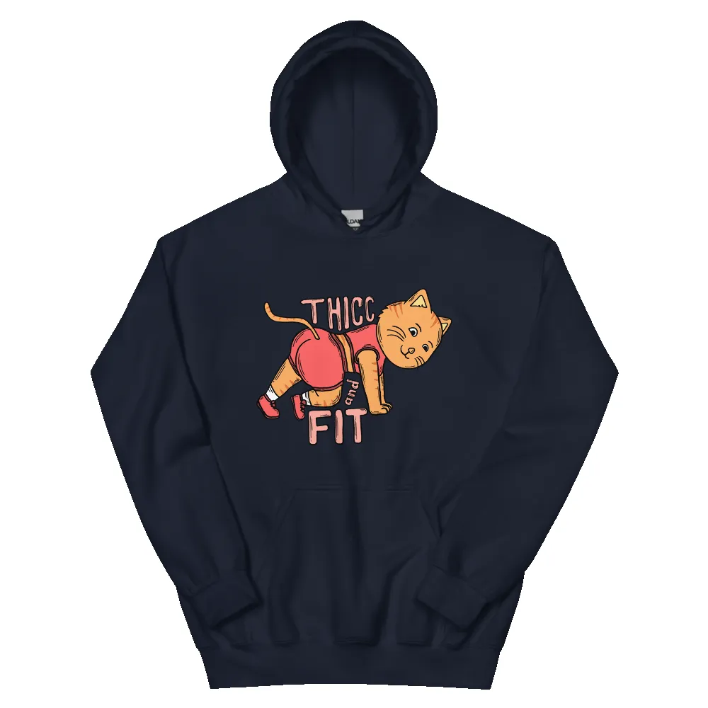 THICC AND FIT UNISEX HOODIE sold by Flex Living product image thumbnail 3