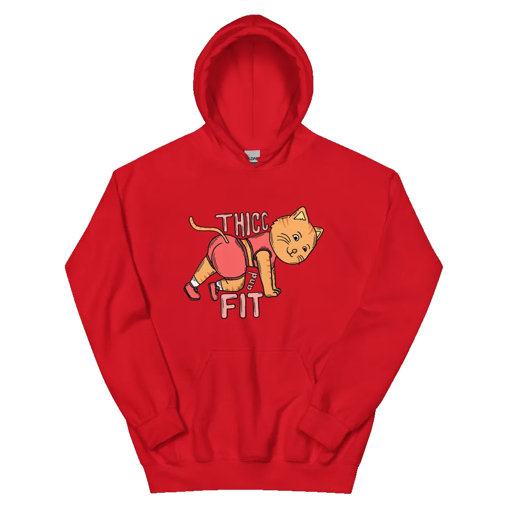 THICC AND FIT UNISEX HOODIE sold by Flex Living product image thumbnail 5