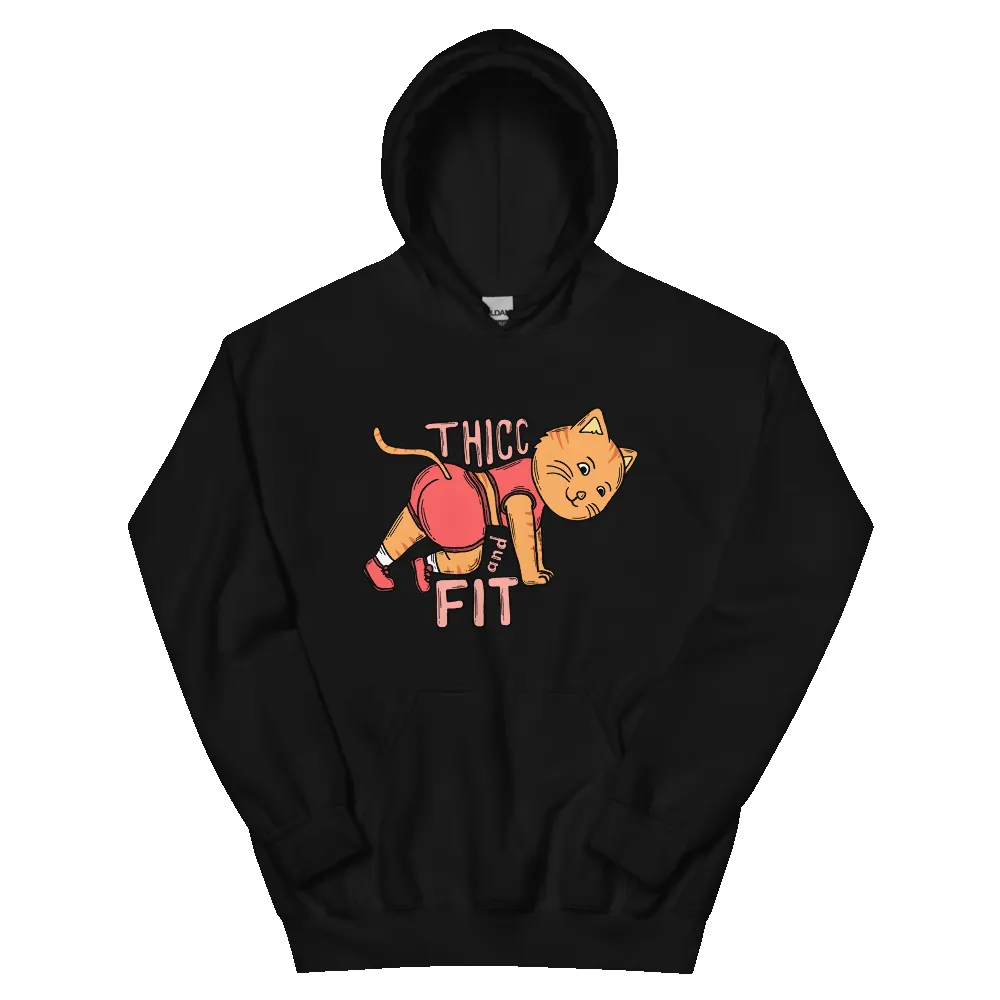 THICC AND FIT UNISEX HOODIE sold by Flex Living product image thumbnail 2