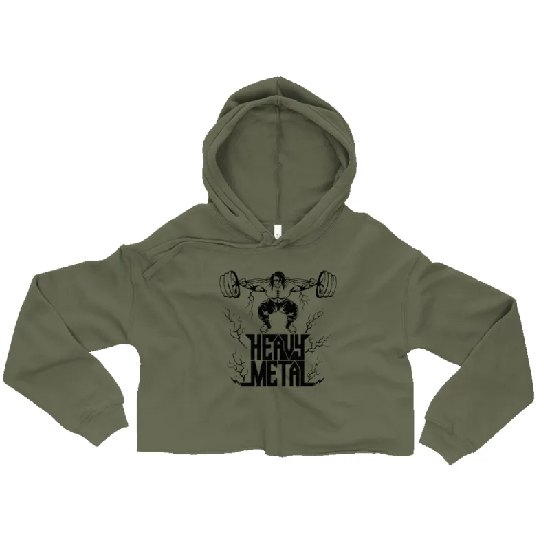 HEAVY METAL CROP HOODIE sold by Flex Living