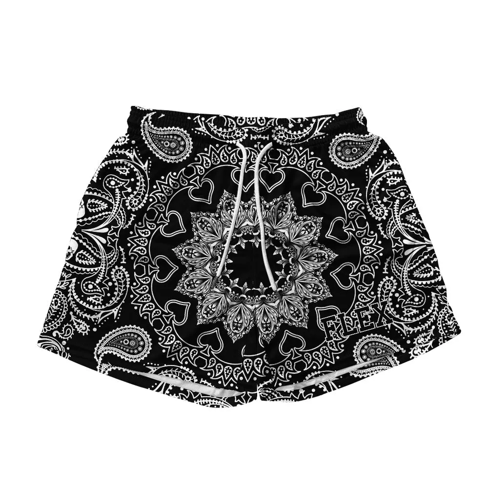 Basic Mesh Short - Paisley Pattern sold by Flex Living
